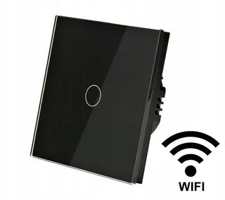 Induálny MT-1G1-WIFI-86-B jednoduchý spínač, čierny